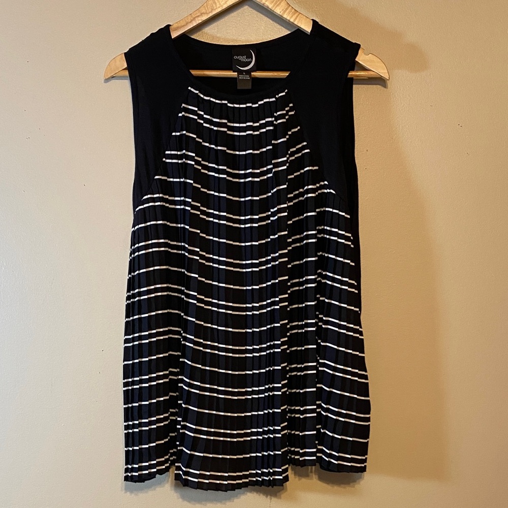 Chic Black and White Striped Tank Top